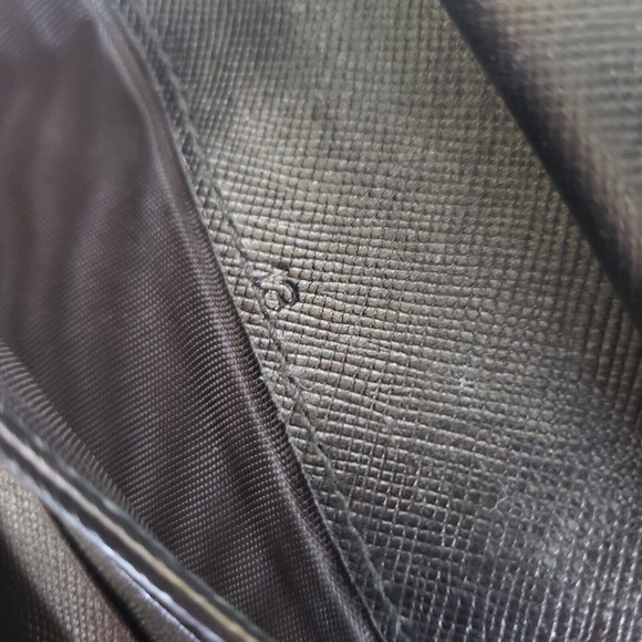 Prada Mens Bifold Wallet Black Leather Card Bill Coin Holder Made in Italy Mediu - Picture 6 of 15